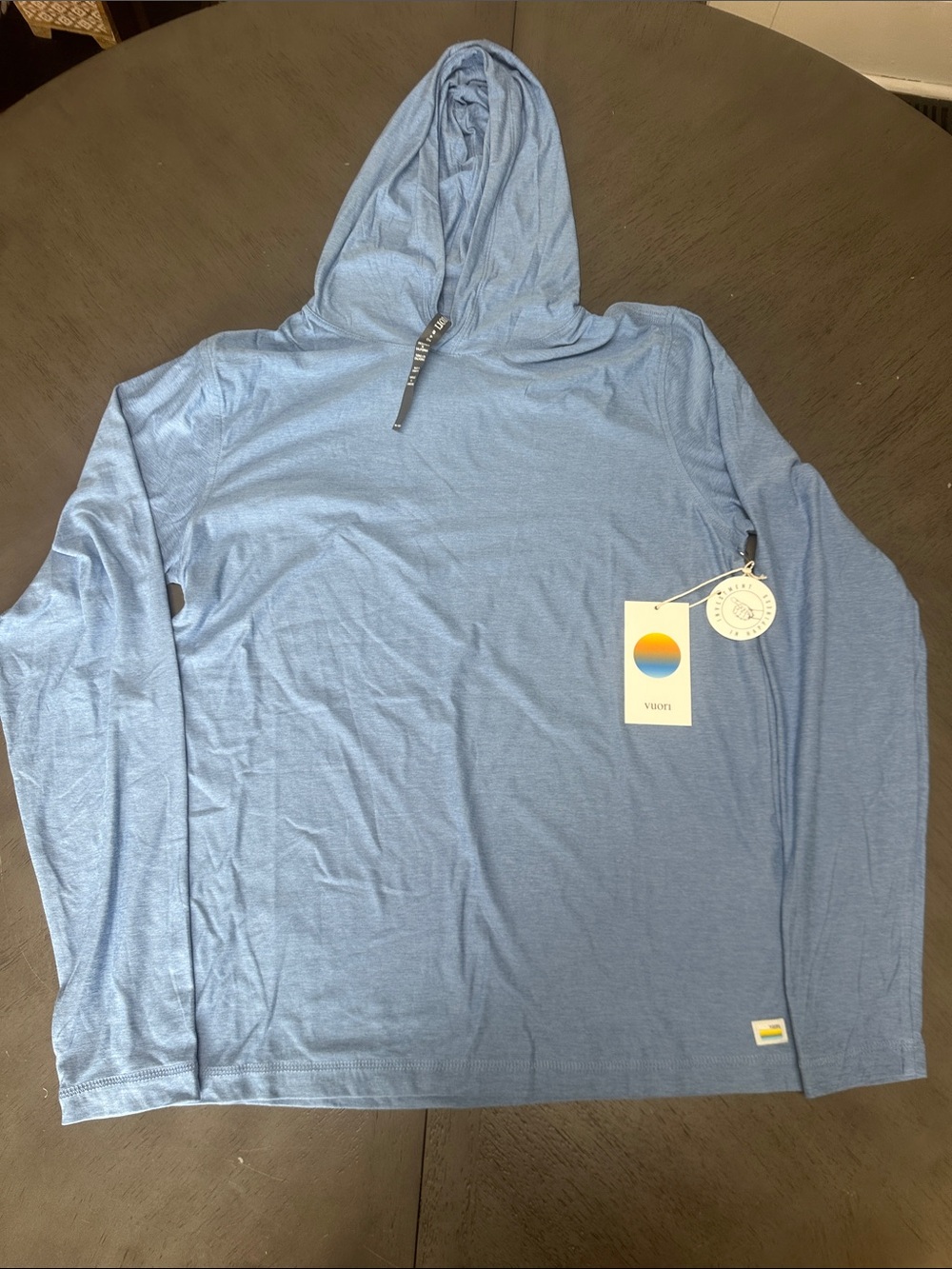 Vuori Strato Tech Hoodie Isle Blue Heather